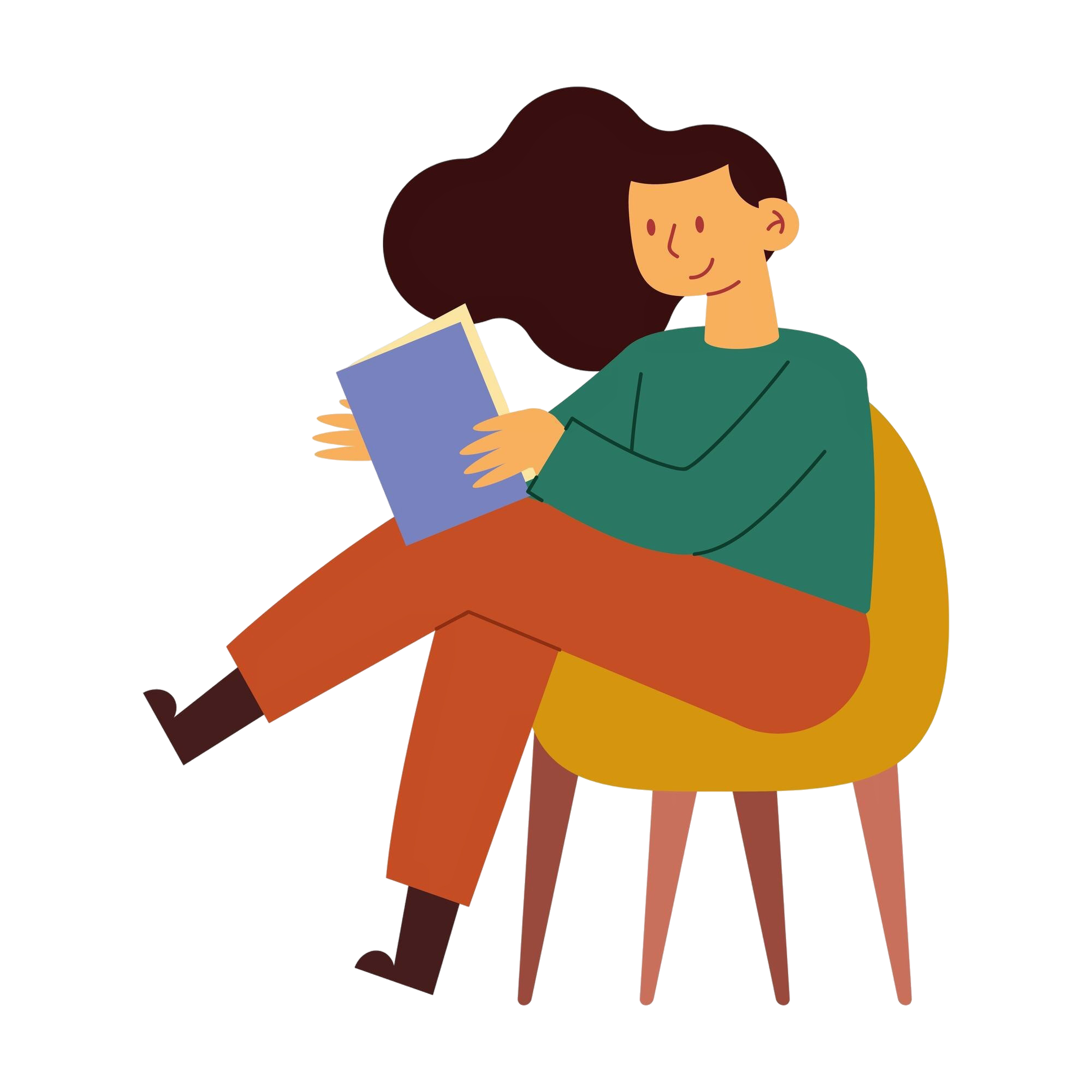 man reading a book